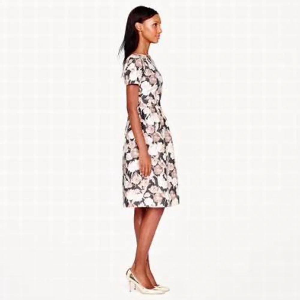 NWOT$398 J. Crew Collection Luela Antique Tulip Fit & Flare dress size 4_10